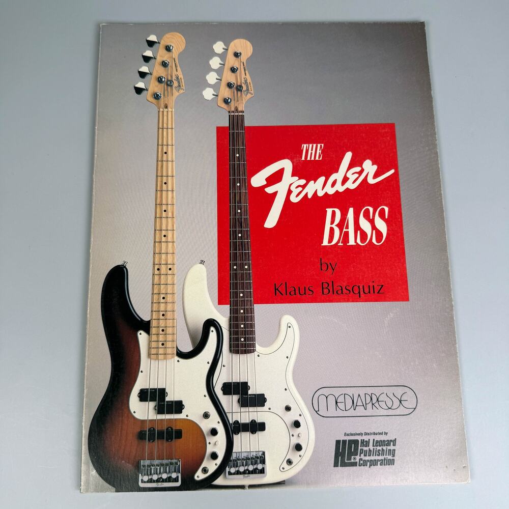 The Fender Bass by Klaus Blasquiz Softcover Book 1990 Hal Leonard Publishing
